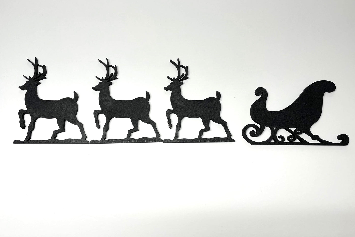 Sleigh and Reindeer Silhouette